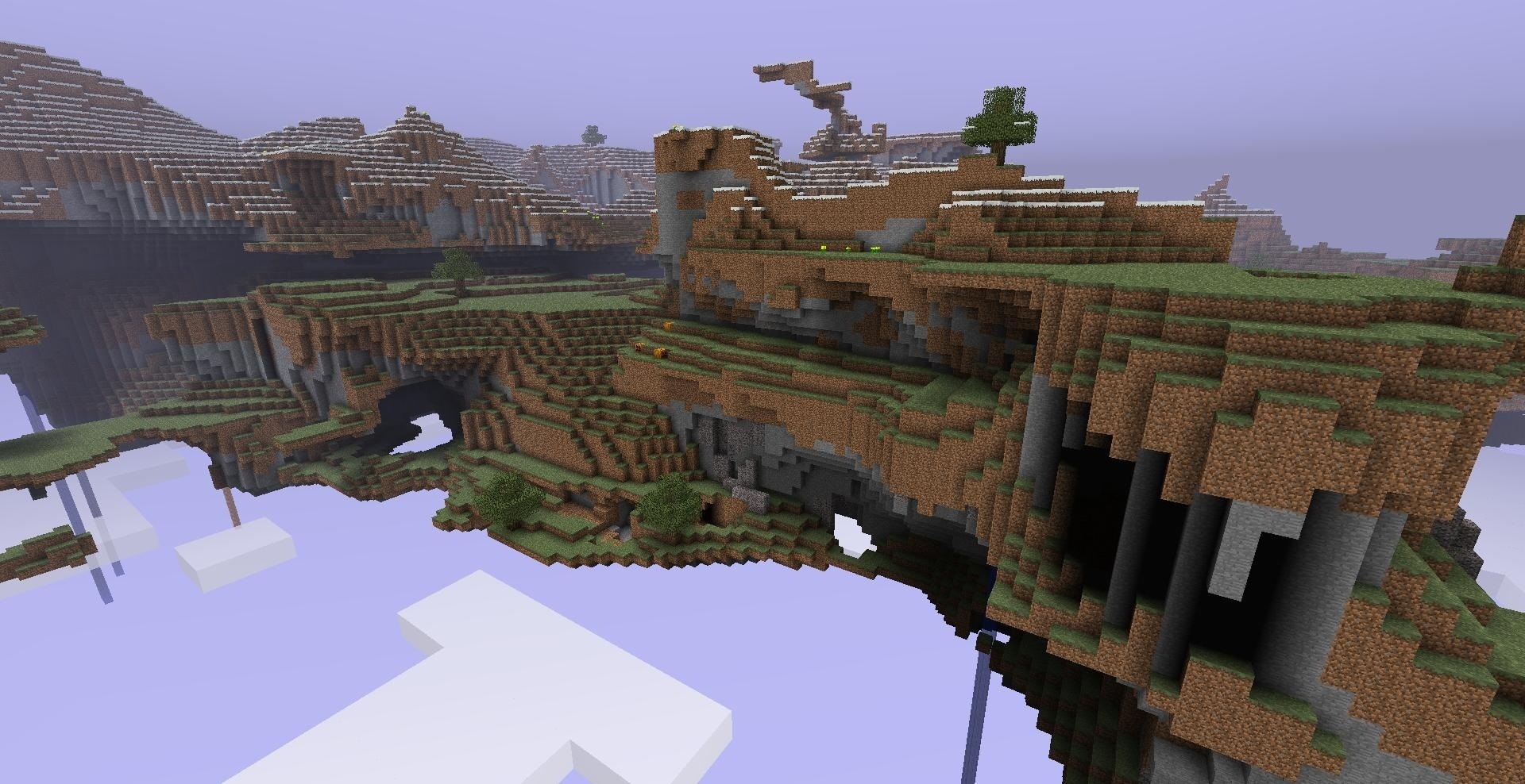 Floating islands in the Sky dimension